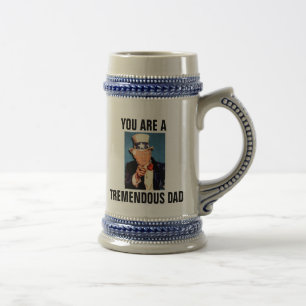 TREMENDOUS-VATER Donald Trump Beer Stein Bierglas
