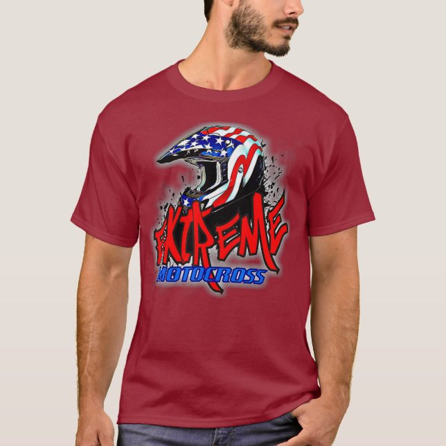 Tremmotocross m oder Motorradhelm T-Shirt (Vorderseite)