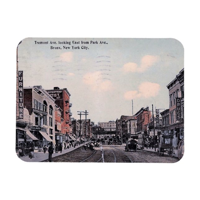 Tremont Ave, Bronx, New York, Vintag Magnet (Horizontal)