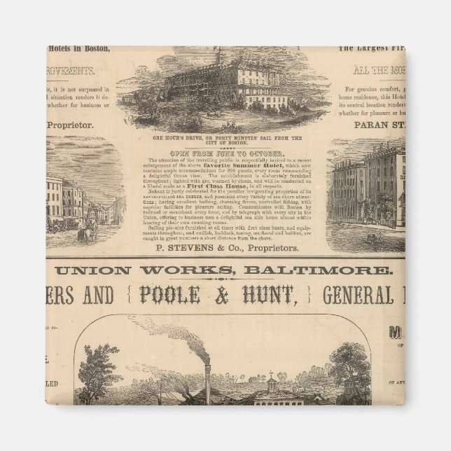 Tremont House, Boston hotel Nahant House Magnet (Vorne)