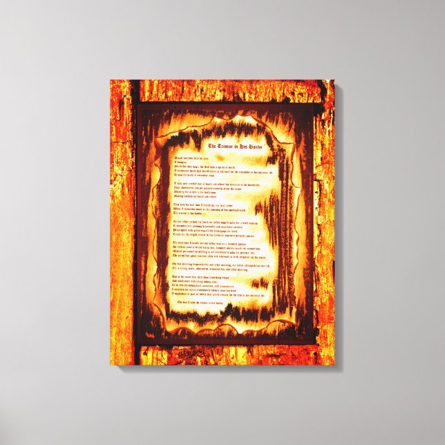 Tremor in den Händen Leinwanddruck (Vorderseite)