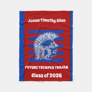 Tremper High School Trojan Kenosha WI Fleecedecke