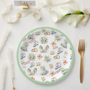 Trenby Bridal Zubehör für Hochzeiten Pappteller