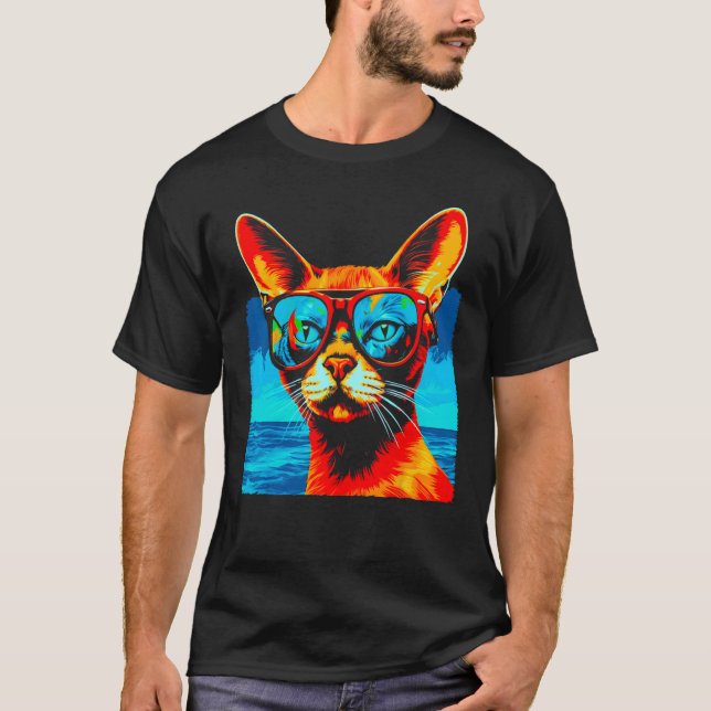 Trend-Abessinierkatze T-Shirt (Vorderseite)