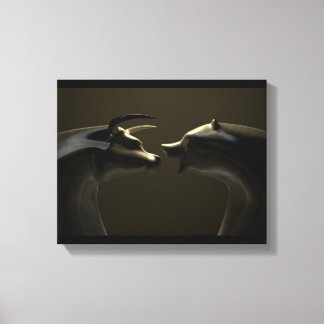 Trend Bronze Castings auf dem Bull and Bear Market Leinwanddruck