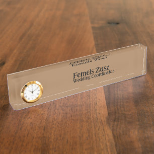 Trend Color Brown Wedding Coordinator Namensplakette