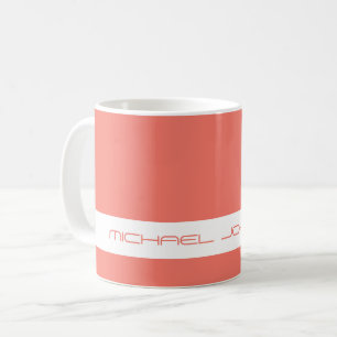Trend Color Coral Sunset - Futuristische Name Tass Kaffeetasse