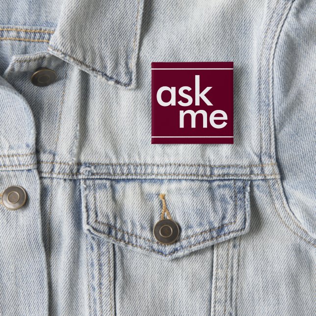 Trend Color Dark Burgundy - Schaltfläche "Frag Me" Button (Beispiel)