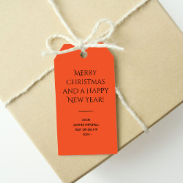 Trend Color Flame Red Minimalistisch Geschenkanhänger