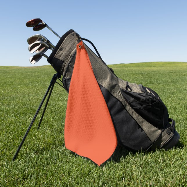 Trend Color - Flammenrotes Golfhandtuch (Gras)