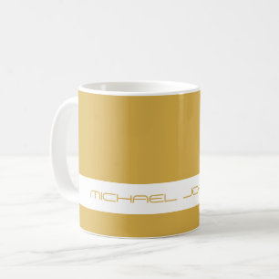 Trend Color Golden Yellow - Futuristische Name Tas Kaffeetasse