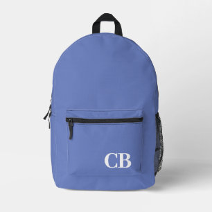 Trend Color - Jewel Blue Monogram Printed Backpack Bedruckter Rucksack