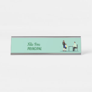Trend Color Light Green Principal Desk Name Plate Schreibtischnamensplakette