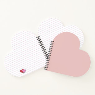 Trend Color - Light Pink Heart Notebook Notizbuch