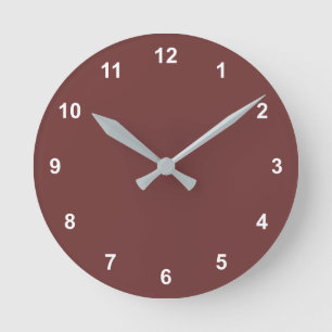 Trend Color Mahogany Braun Uhr & Nummern