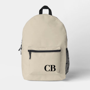 Trend Color - Natürliche Beige Monogramm-Backpacku Bedruckter Rucksack