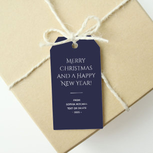 Trend Color Navy Blau Minimalistisch Geschenkanhänger