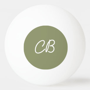 Trend Color Reed Green Monogram Pong Ball Tischtennisball
