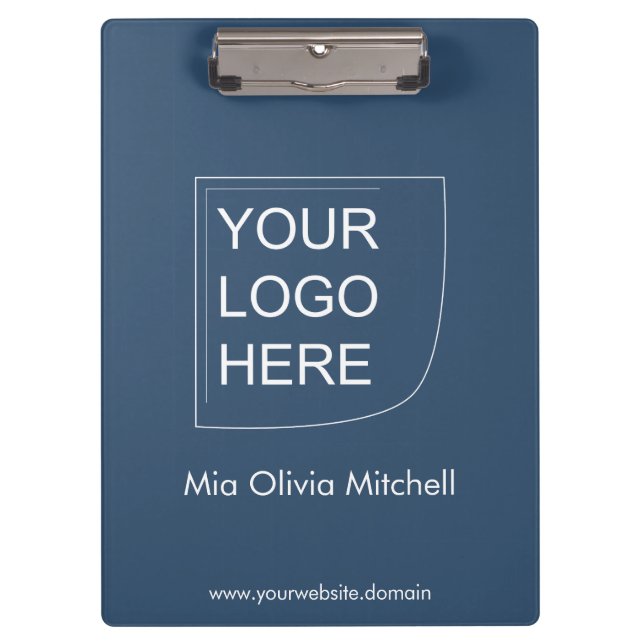 Trend Color Serious Blue - Business-Zwischenablage Klemmbrett (Vorderseite)