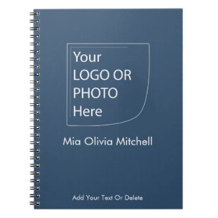 Trend Color Serious Blue - Logo/Foto-Notebook Notizblock