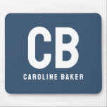 Trend Color Serious Blue Name Mousepad<br><div class="desc">Einführung in die Trendfarbe: Serious Blue. Modernes und stilvolles Mousepad mit anpassbarem Monogramm mit zwei Buchstaben und einem minimalistischen Schriftzug. Das schlichte und saubere Design in einer soliden Farbe bietet einen zeitlosen und klassischen Anklang. Entdecken Sie unsere Trendfarben für weitere Produkte in derselben Farbe oder entdecken Sie andere Stilrichtungen, die...</div>