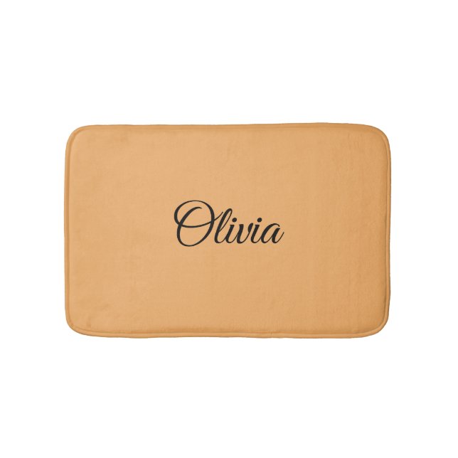 Trend Color Soft Orange Custom Bath Mat Badematte (Vorderseite)