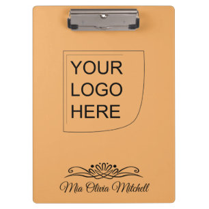 Trend Color - Soft Orange Logo-Zwischenablage Klemmbrett