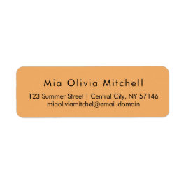 Trend Color Soft Orange Modern Address Labels