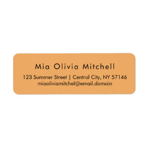 Trend Color Soft Orange Modern Address Labels