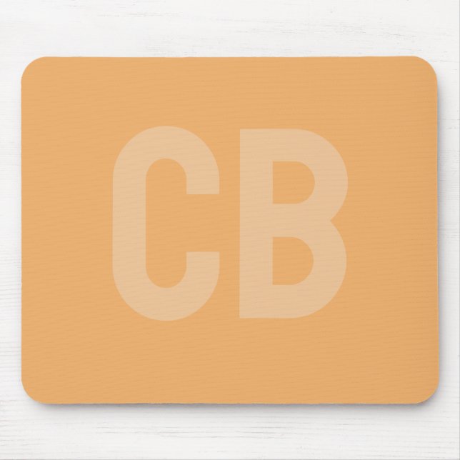 Trend Color Soft Orange Monogram Mousepad (Vorne)