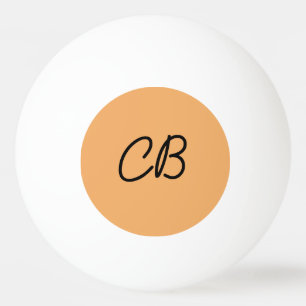 Trend Color Soft Orange Monogram Pong Ball Tischtennisball