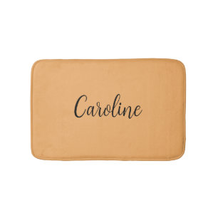 Trend Color Soft Orange Name Bath Mat Badematte