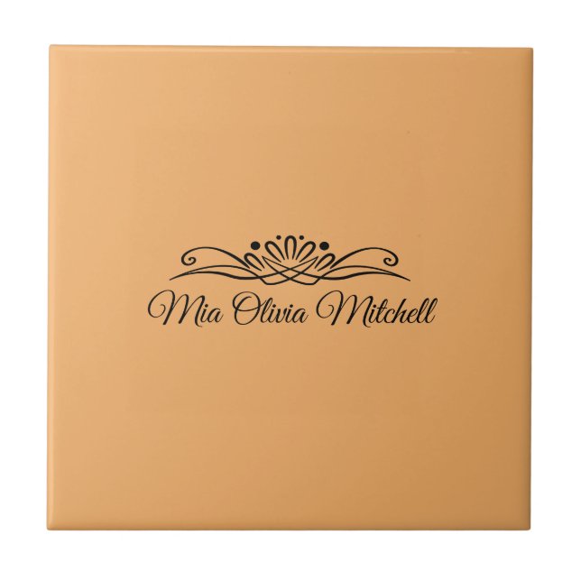 Trend Color - Soft Orange Name Keramik Tile Fliese (Vorderseite)