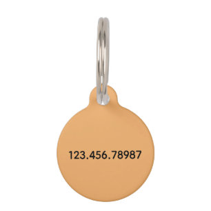 Trend Color Soft Orange Name & Telefon PID-Tag Haustiermarke