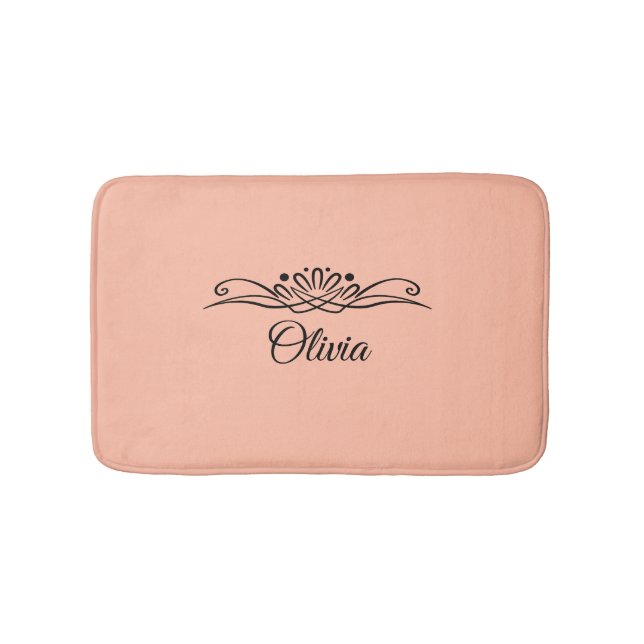 Trend Color Soft Peach Anpassbare Bath Mat Badematte (Vorderseite)
