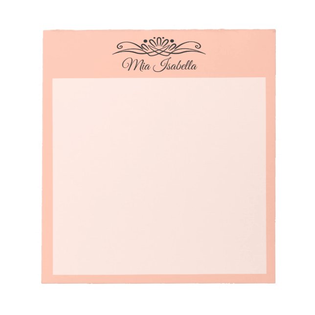Trend Color Soft Peach Classic Notepad Notizblock (Vorderseite)