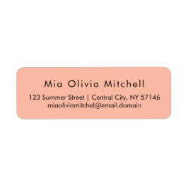 Trend Color Soft Peach Modern Address Labels