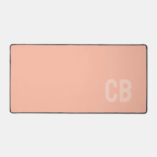 Trend Color Soft Peach Monogram Desk Mat Schreibtischunterlage