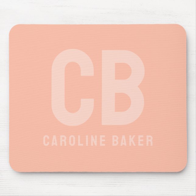 Trend Color Soft Peach Name Mousepad (Vorne)