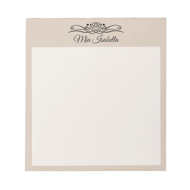 Trend Color Soft Taupe Classic Editor Notizblock (Vorderseite)