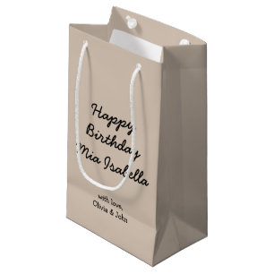 Trend Color Soft Taupe Custom Kleine Geschenktasch Geschenktüte