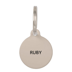 Trend Color Soft Taupe Hilfe ID-Tag Haustiermarke