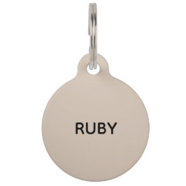 Trend Color Soft Taupe Hilfe ID-Tag Haustiermarke