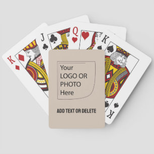 Trend Color Soft Taupe Logo Playing Cards Spielkarten