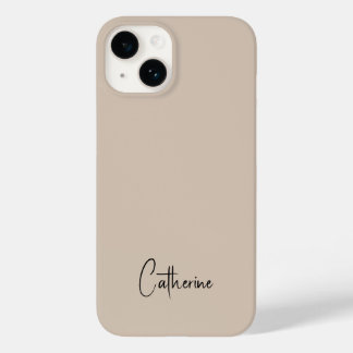 Trend Color Soft Taupe Minimalistisch Case-Mate iPhone 14 Hülle