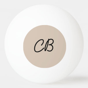 Trend Color Soft Taupe Monogram Pong Ball Pong Bal Tischtennisball