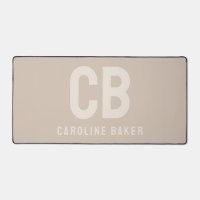 Trend Color Soft Taupe Name Desk Mat