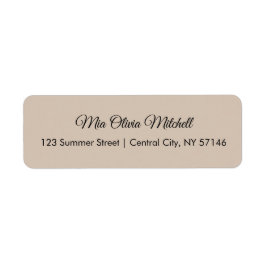 Trend Color Soft Taupe Skriptadressen Labels