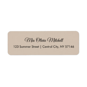 Trend Color Soft Taupe Skriptadressen Labels
