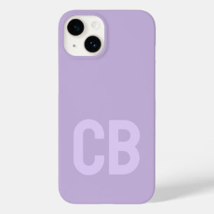 Trend Color Soft Violet Minimalistisch Monogramm Case-Mate iPhone 14 Hülle